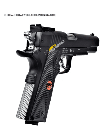 BRUNI PISTOLA CO2 MOD. US COMBAT FULL METAL NERA CAL.4,5 BB CN 816 LIBERA VENDITA (BR-601MB) PS000161
