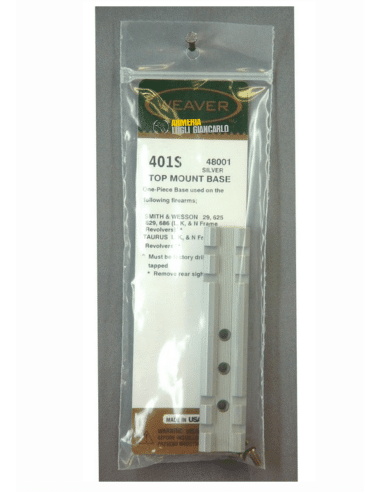 Base/Slitta Weaver cod 48001 401-S per revolver S&W 29 625 629 Taurus like L K N