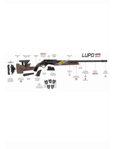 Carabina da tiro Benelli Lupo modello Bolt action HPR calibro 338 LM