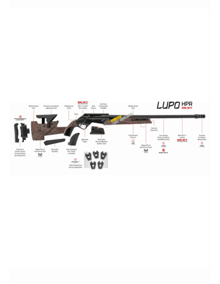 Carabina da tiro Benelli Lupo modello Bolt action HPR calibro 338 LM