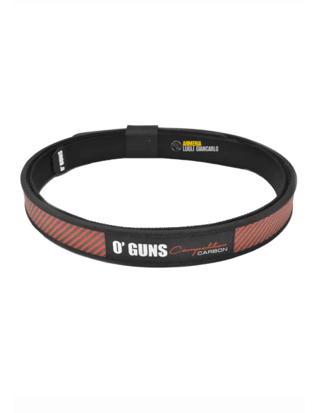 O'Guns Equipment CINTURA PRO COMPETITION CARBON in vera fibra di carbonio Rosso e nero 140 cm