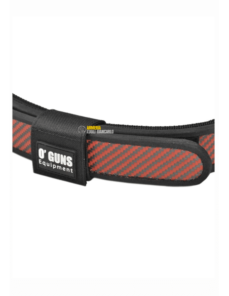 O'Guns Equipment CINTURA PRO COMPETITION CARBON in vera fibra di carbonio Rosso e nero 140 cm