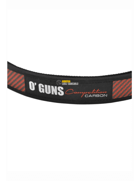 O'Guns Equipment CINTURA PRO COMPETITION CARBON in vera fibra di carbonio Rosso e nero 140 cm