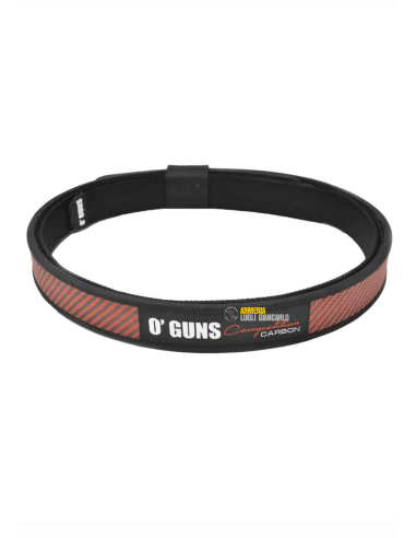 O'Guns Equipment CINTURA PRO COMPETITION CARBON in vera fibra di carbonio Rosso e nero 120 cm