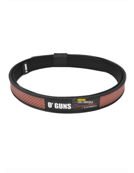 O'Guns Equipment CINTURA PRO COMPETITION CARBON in vera fibra di carbonio Rosso e nero 120 cm