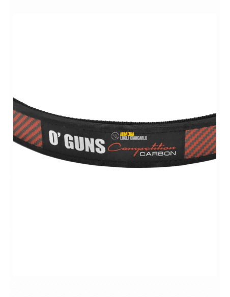 O'Guns Equipment CINTURA PRO COMPETITION CARBON in vera fibra di carbonio Rosso e nero 120 cm