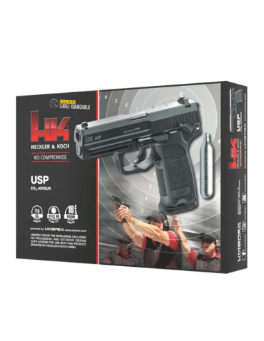 Pistola CO2 cal 4,5 mod Umarex pistola Heckler & Koch USP BB 3.0 J 16 colpi