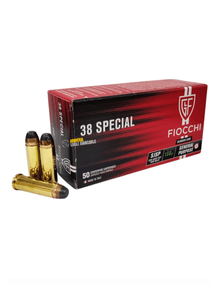 Cartucce Fiocchi calibro 38 Special SJSP 158 gr 50 colpi