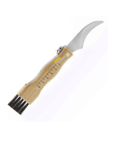 Maserin 800 Fa - Coltello per fungini, Colore: Marrone (Legno), Manico 11 cm