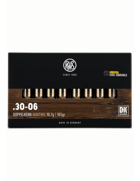Colpi cartucce RWS DT Dopplekern hunting cartridge calibro 308 165gr 10.7