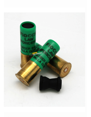 Fiocchi calibro 12 cartuccia palla gomma 10 colpi Rubber Batton 27 mm 70 mm 4,75 g