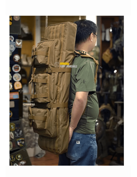 Zaino fodero borsa tattica multiuso impermeabile colore marrone chiaro 93x30x9 B9251