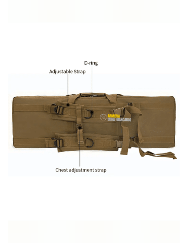 Zaino fodero borsa tattica multiuso impermeabile colore marrone chiaro 93x30x9 B9251