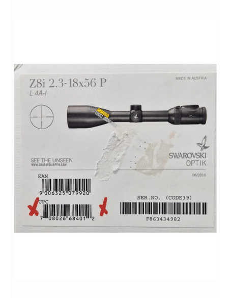 Ottica Canocchiale Swarovski Optik - X5i 3.5-18X50 P 1/4 MOA L 4W - I PIU
