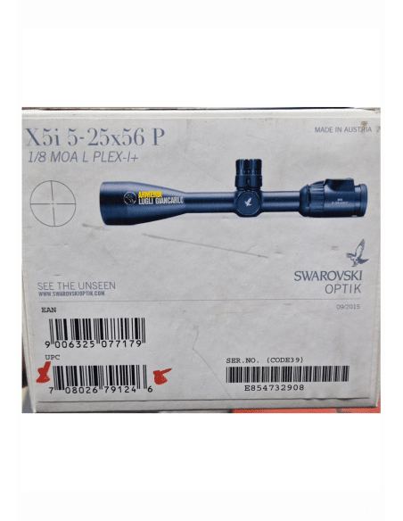 Ottica Canocchiale Swarovski Optik - X5i 5-25x56 P 1/8 MOA  1/8 MOA e il sottile reticolo PLEX