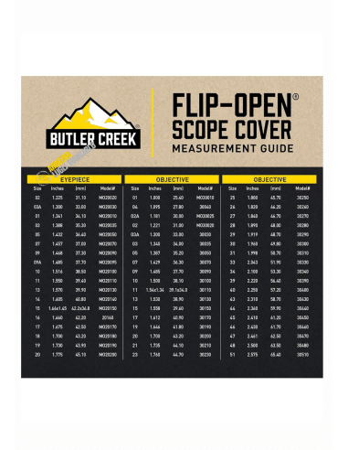 FLIP OPEN EYEPIECE LENS COVERS - BUTLER CREEK EYEPIECE LENS COVER 39.9 MM 1.570' M020130
