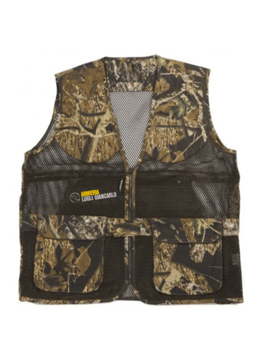Giacca Patton gilet da caccia mimetico camouflage a rete con porta selvaggina taglia 3XL