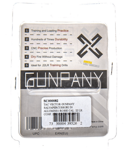 TAC VECTOR GUNPANY SALVAPERCUSSORI IN ALLUMINIO ROSSI CALIBRO 22 LR CONF. DA 6 pezzi (SCSC-10P)