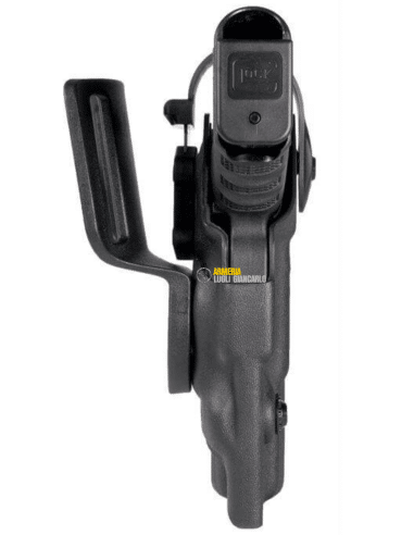 Fondina per pistola Glock 17/22 Vega Holster codice VKD804 nera in polimero con sicurezza superiore