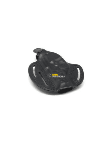 Fondina Vega Holster in cuoio nero da cintura sgancio rapido 3 asole per Glock 17 19  codice H100 Black