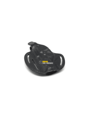 Fondina Vega Holster in cuoio nero da cintura sgancio rapido 3 asole per Glock 17 19  codice H100 Black