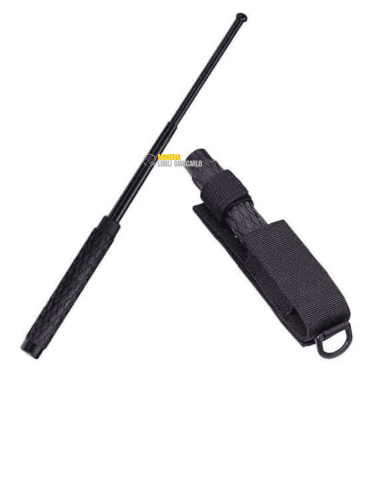 Bastone telescopico alungabile 21' pollici gommatto con fodero Teleskop Schlagstock 21" CM 33 APERTO