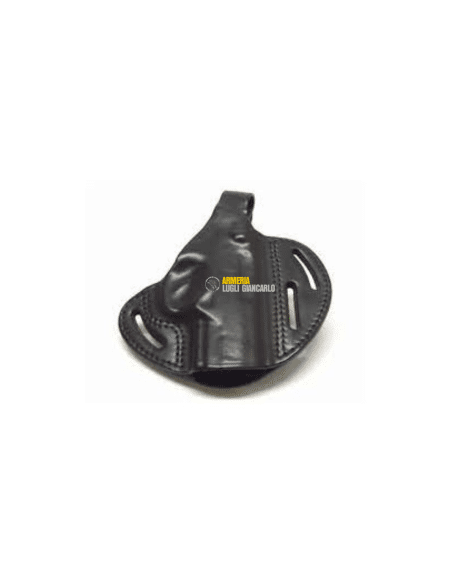Fondina Vega Holster in cuoio nero da cintura sgancio rapido 3 asole per Beretta 98 92 96 codice H100 Black