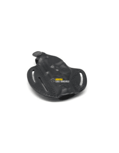 Fondina Vega Holster in cuoio nero da cintura sgancio rapido 3 asole per Beretta 98 92 96 codice H100 Black