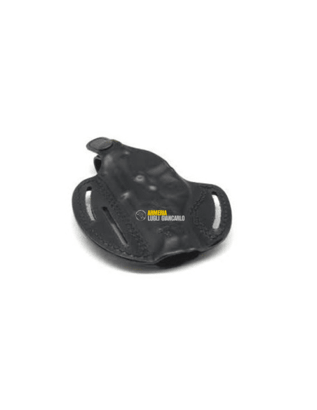 Fondina Vega Holster in cuoio nero da cintura sgancio rapido 3 asole per Beretta 98 92 96 codice H100 Black