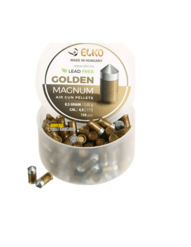 Pellet GOLDEN MAGNUM LK501 - Calibro 4,5mm/.177 - 0,55g - 150pz - ELKO Codice: LK501 Categoria: Diaboli / Pallini Marchio: Elko