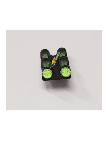 LPA MIRINO E TACCA di Mira Fucile Fibra Ottica Diametro 3 mm Verde Giallo (Verde) mf30