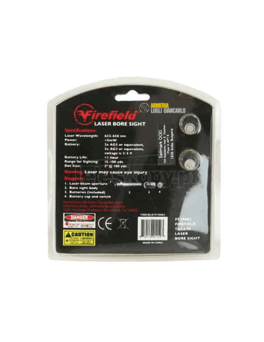 Collimatore cartuccia laser rosso per tarare armi Firefield 7.62x39 In-Chamber Red Laser Brass Boresight FF39013