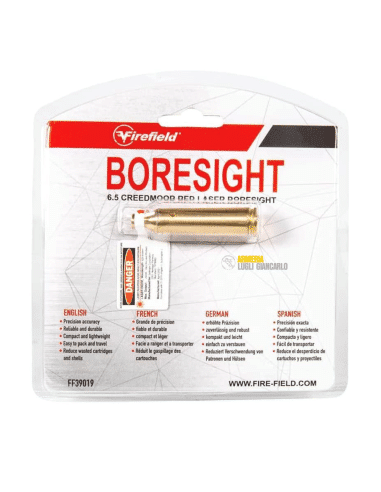 Cartuccia con laser collimatore per carabine Firefield 6.5 Creedmoor In-Chamber Red Laser Brass Boresight