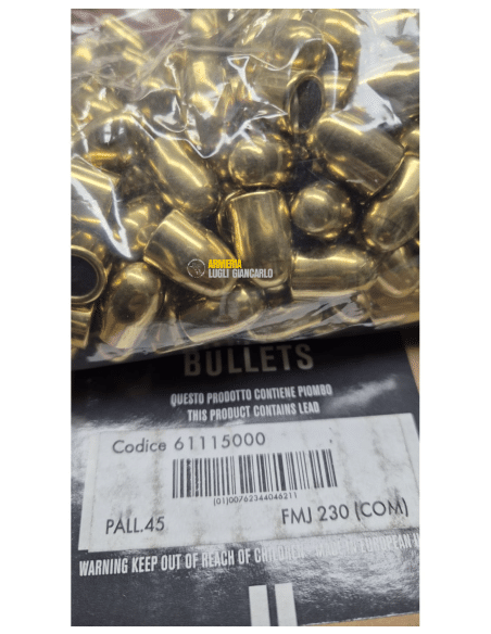 FIOCCHI Palle ogive calibro 45 FMJ 230gr conf.500 pz 61115000