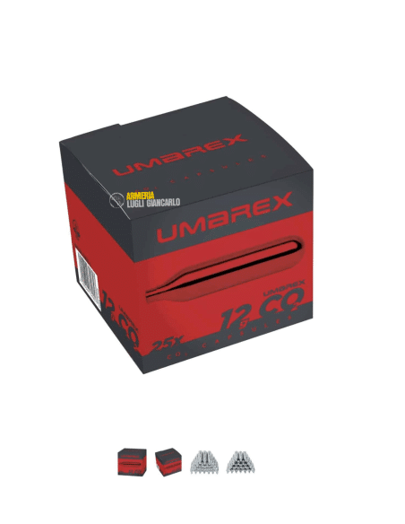 Umarex - 100 bombole di anidride carbonica, 12 g, per pistole e carabine 4 pacchi da 25 bombole per pistole carabine co2