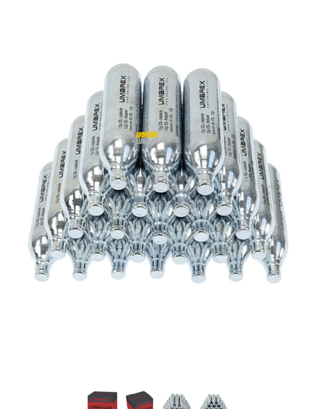 Umarex - 100 bombole di anidride carbonica, 12 g, per pistole e carabine 4 pacchi da 25 bombole per pistole carabine co2