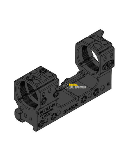 Attacco unico pezzo anelli Spuhr SP-4602C Scope Mount Ø34 H38mm 6MIL PIC GEN3 CODICE 77-000244