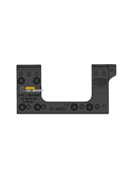 Attacco unico pezzo anelli Spuhr SP-4602C Scope Mount Ø34 H38mm 6MIL PIC GEN3 CODICE 77-000244