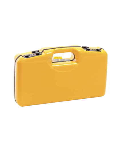 Valigetta pistola colore giallo in ABS con chiusura a combinazione da 38,5 cm CODICE ARTICOLO: 2018PL Misure: 385 x 223 x 80 cm