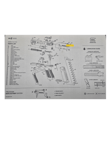 Tappetino Glock Gen 5 MOS grigio codice 692388