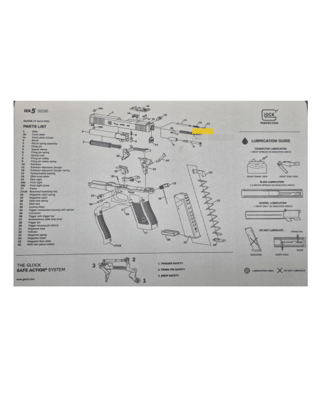 Tappetino Glock Gen 5 MOS grigio codice 692388