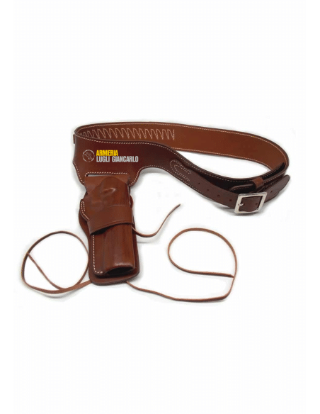 Vega holster 1CA50 cinturone western  in cuoio ingrassato marrone /tasn taglia XL 6 pollici revolver