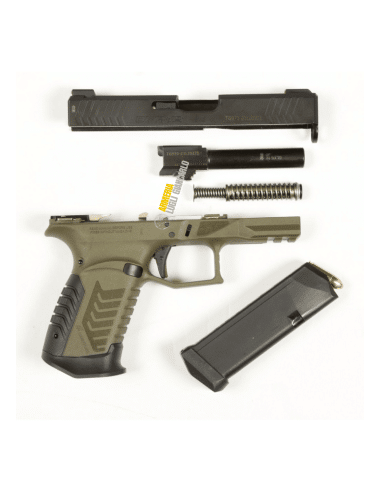 Pistola semiautomatica calibro 9x19 Derya modello MDY9 4' pollici in polimero verde oliva e nera