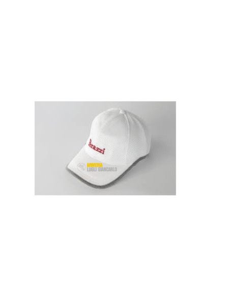 Cappellino Perazzi tiro a rete  100% Poliestere colore bianco con elastico