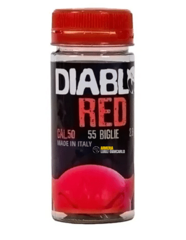 Palle gomma Diablo Red per pistole Calibro 50 con 55 biglie 2,6 gr