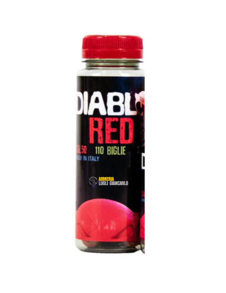 Palle gomma Diablo Red per pistole da difesa Calibro 50 con 110 biglie 2,6 gr