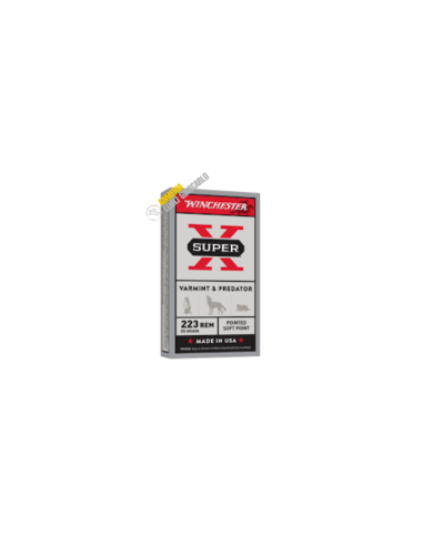 Cartucce Munizioni Colpi  Winchester Power Point calibro 223 55gr PSP ID: X223R 20 pezzi