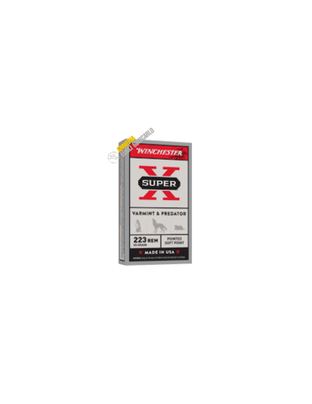 Cartucce Munizioni Colpi  Winchester Power Point calibro 223 55gr PSP ID: X223R 20 pezzi