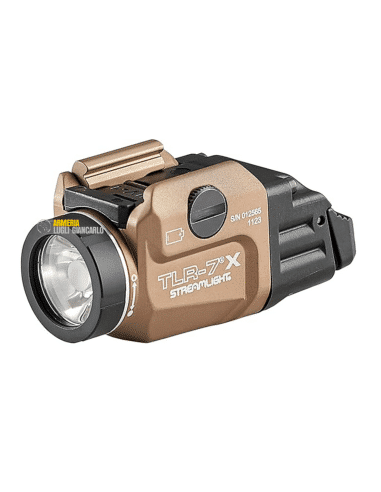 Streamlight TLR-7 X USB- Lampada tattica marrone nera compatta ricaricabile con cavo usb CODICE SR000029 500 lumen