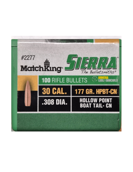 PALLE OGIVE SIERRA Palle MatchKing 308" 177gr Close Nose HPBT 2277 (100pz)